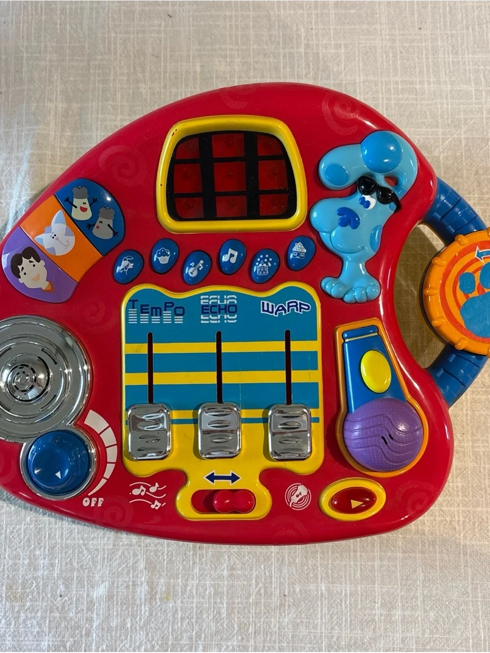 Vintage 2001 Blues Clues Mixin' Music Studio Board By Mattel Tested/Works